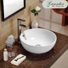 Lavabo Hình Bát Tròn Trắng Chống Tràn (LB68)