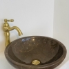 Lavabo Đá Tròn Mỏng Iran Brown(LBD12)