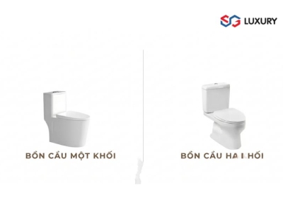 Bồn cầu 1 khối và bồn cầu 2 khối khác nhau thế nào?