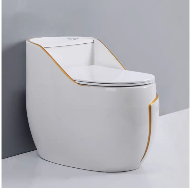 Bồn Cầu Trứng Trắng Sọc Vàng FORLER (BCT15)