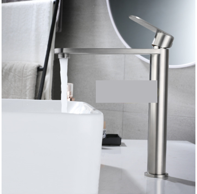 Vòi Lavabo Lạnh Dương Bàn Inox Mờ (VLB106)