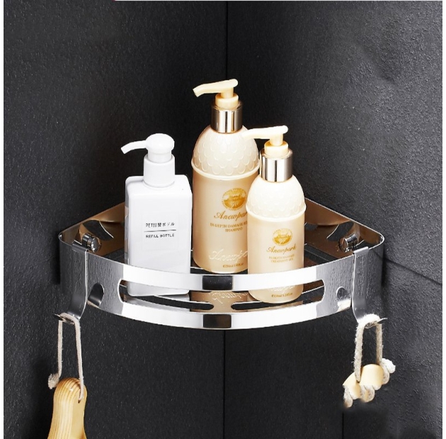 Kệ Góc Lỗ Treo Tường Inox - 1 TẦNG (KG02)