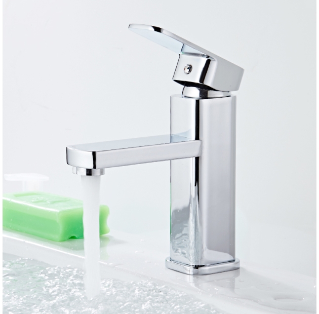 Vòi Lavabo Vuông Mạ Crom Bóng 20cm (VLB61)