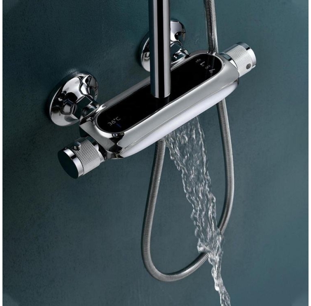 Sen tắm inox Tay Vặn Tròn Nhám LUSENTER (ST30)