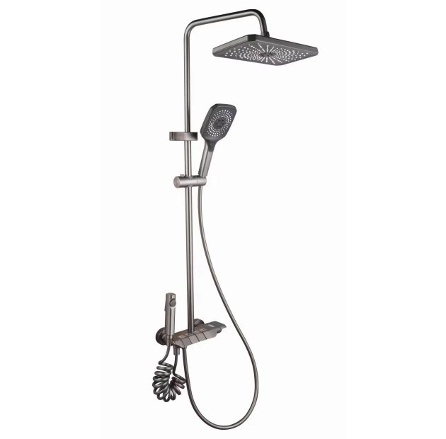 Sen Cây 4 Phím Inox Sơn Tĩnh Điện Xám LUSENTER (ST47)