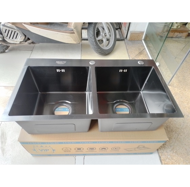 Chậu Rửa Chén Inox 304 - 2 Hộc LUSENTER (BRC11)
