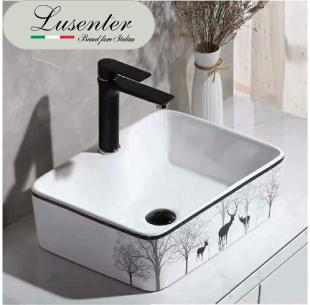  Lavabo Vuông Hươu Đen LUSENTER(LB26)