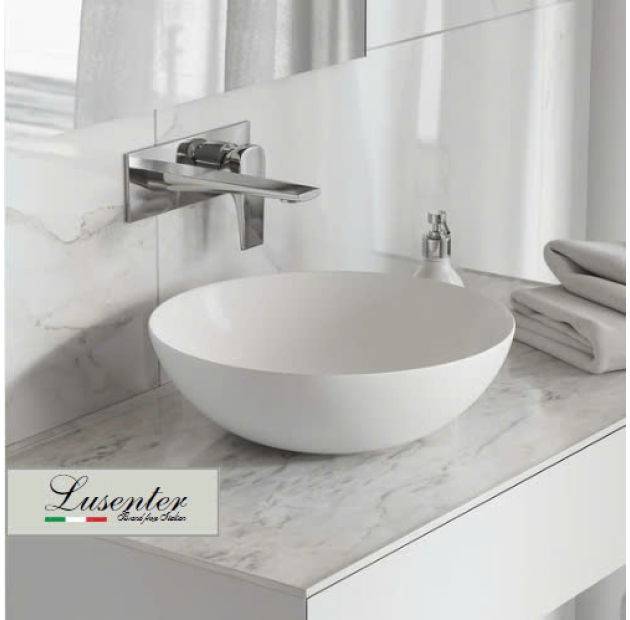 Lavabo Trắng Tròn Hình Bát (LB64)