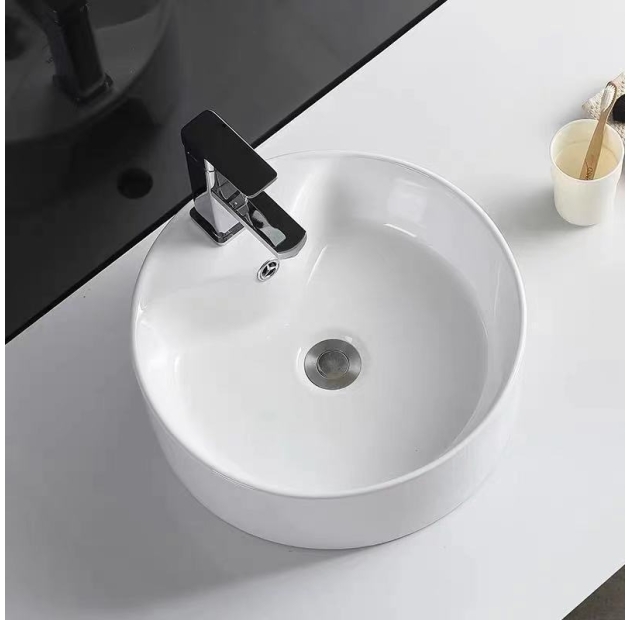 Lavabo Đặt Bàn Tròn Trắng LUSENTER (LB01)