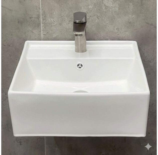 Lavabo Treo Tường Chữ Nhật Trắng LUSENTER(LBTT04)