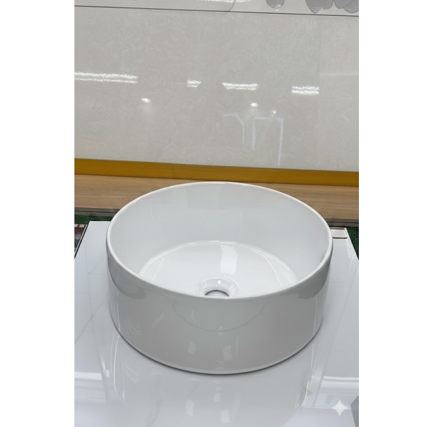 Lavabo Đặt Bàn Trắng Tròn Bằng LUSENTER (LB29)
