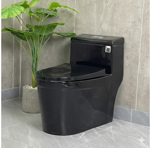 Bồn Cầu Một Khối Đen LUSENTER (BCMK25)