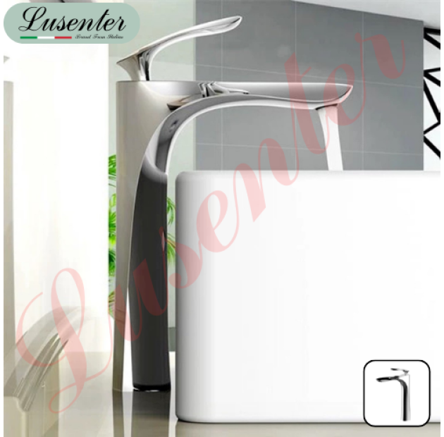 Vòi Lavabo Lá Mạ Crom Bóng 30cm (VLB45)