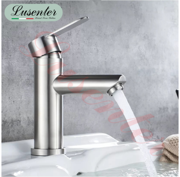 Vòi Lavabo Điếu Tròn Inox 20cm (VLB51) 