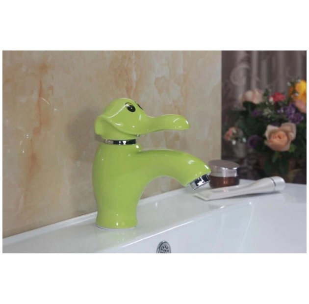 Vòi Rửa lavabo Con Voi Màu Xanh Lá LUSENTER VLBTE03