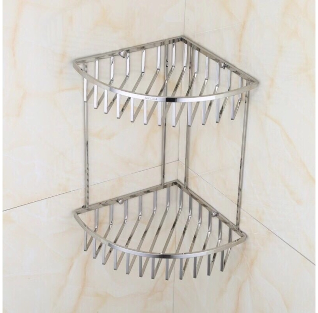 Kệ Góc Inox 2 Tầng Lỗ (KG07)