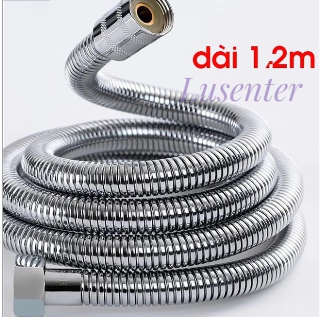 Dây cấp (sen, vòi xịt) inox 304 trắng 1.2m