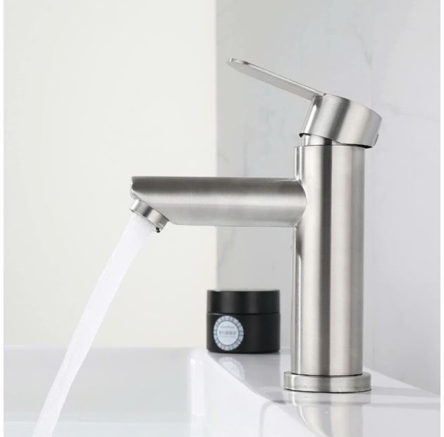 Vòi Lavabo Điếu Tròn Inox 20cm (VLB51) 