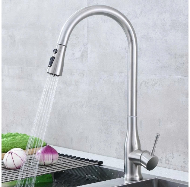 Vòi Rửa Chén Inox 304 Phủ Crom LUSENTER (VC13)