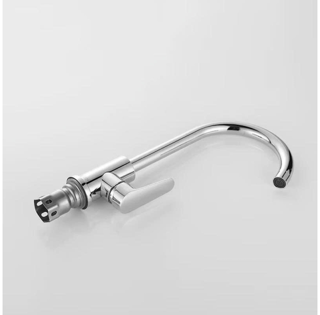 Vòi Chén Inox 304 Bóng Tay Tròn bầu LUSENTER (VC27)