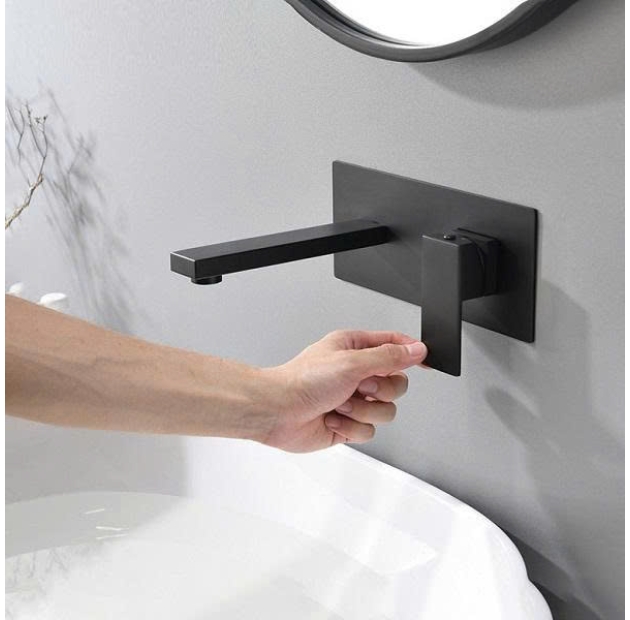 Vòi Lavabo Âm Tường Đồng thau Sơn Tĩnh Điện LUSENTER ( VLBA01)