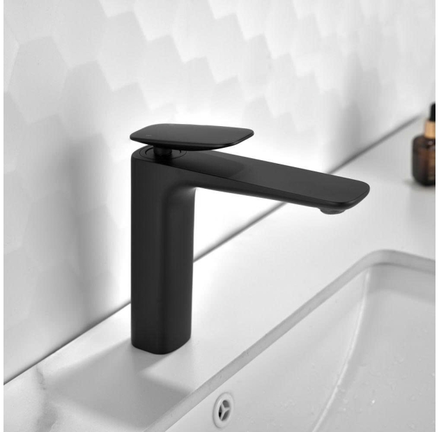 Vòi Lavabo Lạnh Đồng Sơn Tĩnh Điện Đen (VLB100) 