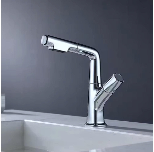 Vòi Lavabo Nóng Lạnh Mạ Crome Bóng (VLB105)