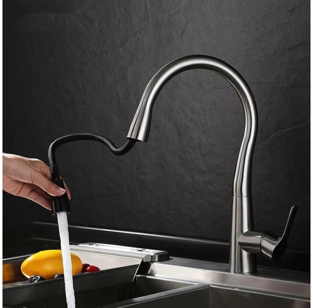 Vòi Rửa Chén Nóng Lạnh Inox SUS 304 (VC72)