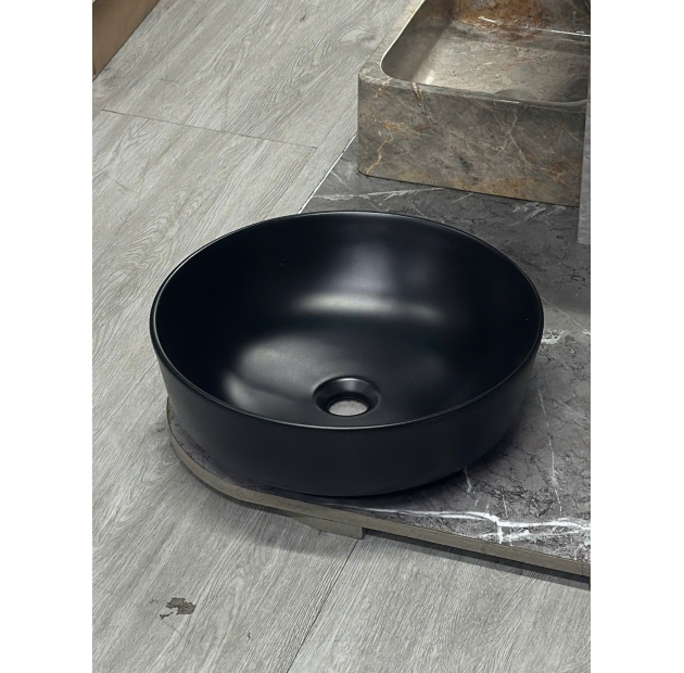 Lavabo Đặt Bàn Tròn Đen LUSENTER (LB12)